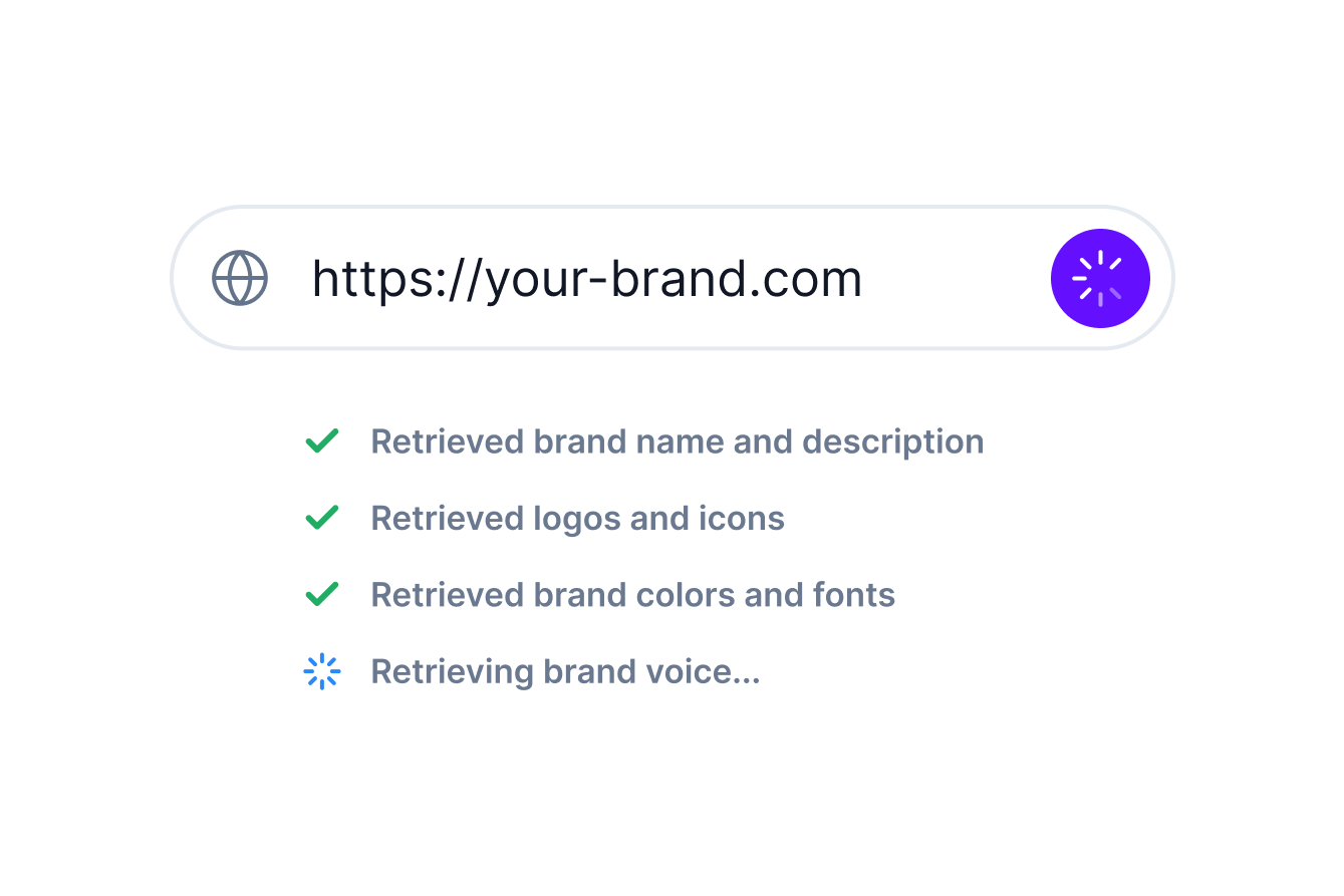 Brand setup interface